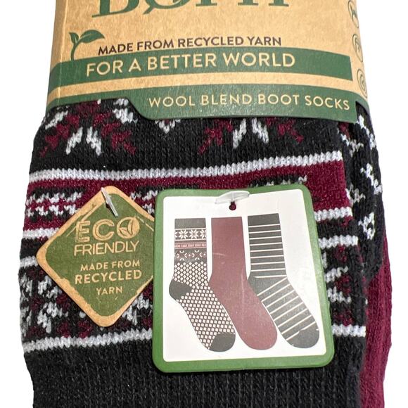 Born 3 Pack Wool Cotton Blend Boot Socks - Picture 2 of 4